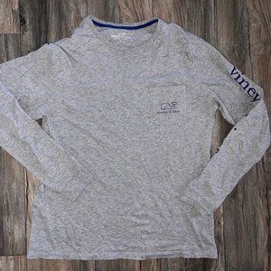 Vineyard Vines Mens Whale Logo Tee Long Sleeve Shirt-Size Small